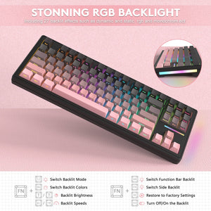 ATTACK SHARK M87 Wireless Mechanical Keyboard - Bear Hugs