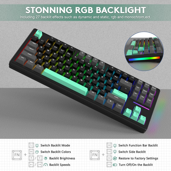 ATTACK SHARK M87 Wireless Mechanical Keyboard - Bear Hugs