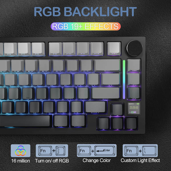 ATTACK SHARK X820Ultra Tri-mode Gasket Mechanical Keyboard - Bear Hugs