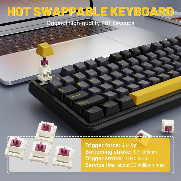 ATTACK SHARK X98PRO Wireless Gaming Keyboard - Bear Hugs