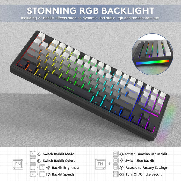 ATTACK SHARK M87 Wireless Mechanical Keyboard - Bear Hugs