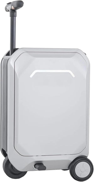 AOTOS 22 Inch Carry on luggage-hardside PC+ABS suitcase with rolling wheels, Built-in TSA Lock & USB Port, Durable Suitcase Travel Luggage for Women Men, Grey, small, Smart Ridable Luggage - Bear Hugs