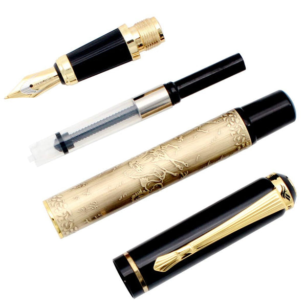 Vintage Embossed Horse Fountain Pen