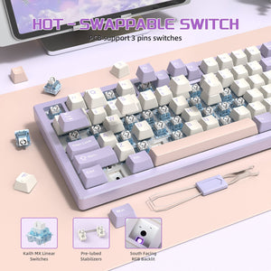 ATTACK SHARK X75 Full Aluminum Keyboard - Bear Hugs