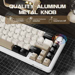 ATTACK SHARK X66 Wireless Mechanical Keyboard with 8K Coiled Cable - Bear Hugs