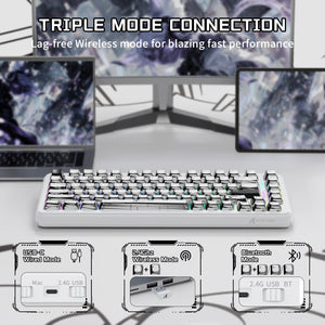 ATTACK SHARK X82PRO HE Wireless Rapid Trigger Gaming Keyboard Magnetic Switch - Bear Hugs
