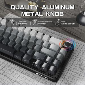 ATTACK SHARK X66 Wireless Mechanical Keyboard with 8K Coiled Cable - Bear Hugs