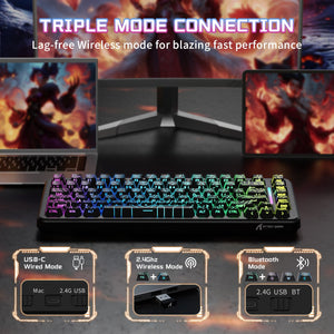 ATTACK SHARK X82PRO HE Wireless Rapid Trigger Gaming Keyboard Magnetic Switch - Bear Hugs