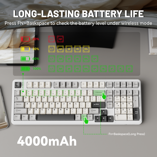 ATTACK SHARK X98 Wireless Mechanical Keyboard