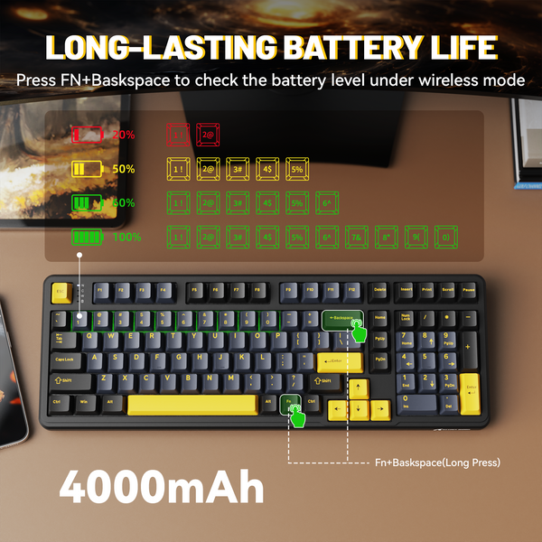 ATTACK SHARK X98 Wireless Mechanical Keyboard