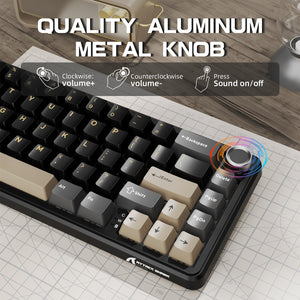 ATTACK SHARK X66 Wireless Mechanical Keyboard with 8K Coiled Cable - Bear Hugs