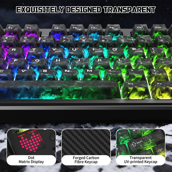 ATTACK SHARK X87 ULTRA Wireless Mechanical Keyboard With 8K Wireless Receiver - Bear Hugs