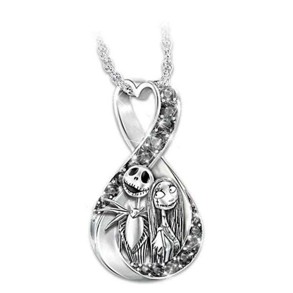 Sally & Jack Skellington Couple Necklace Set