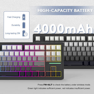ATTACK SHARK M87 Wireless Mechanical Keyboard - Bear Hugs