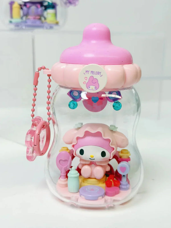 Sanrio Characters Baby Bottle Building Blocks Blind Box Keychain - Bear Hugs