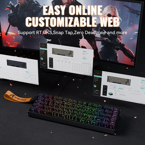ATTACK SHARK X68 MAX HE Magnetic Aluminum Keyboard