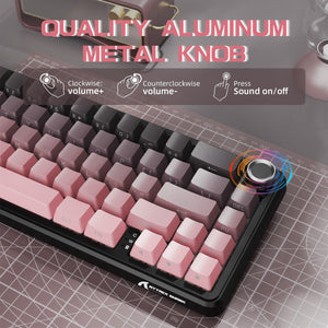 ATTACK SHARK X66 Wireless Mechanical Keyboard with 8K Coiled Cable - Bear Hugs