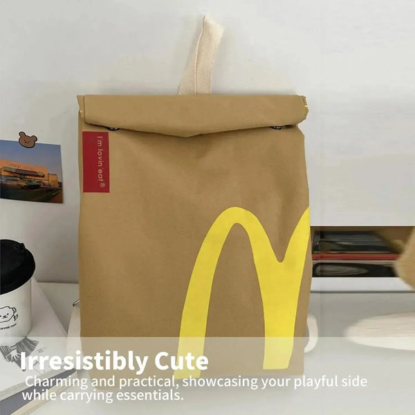 Cute McDonald's Vintage Canvas Backpack