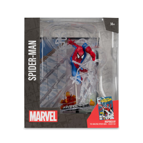McFarlane Toys - Marvel Spider-Man 1:10th Scale Collectible with Scene (The Amazing Spider-Man #302) - Bear Hugs