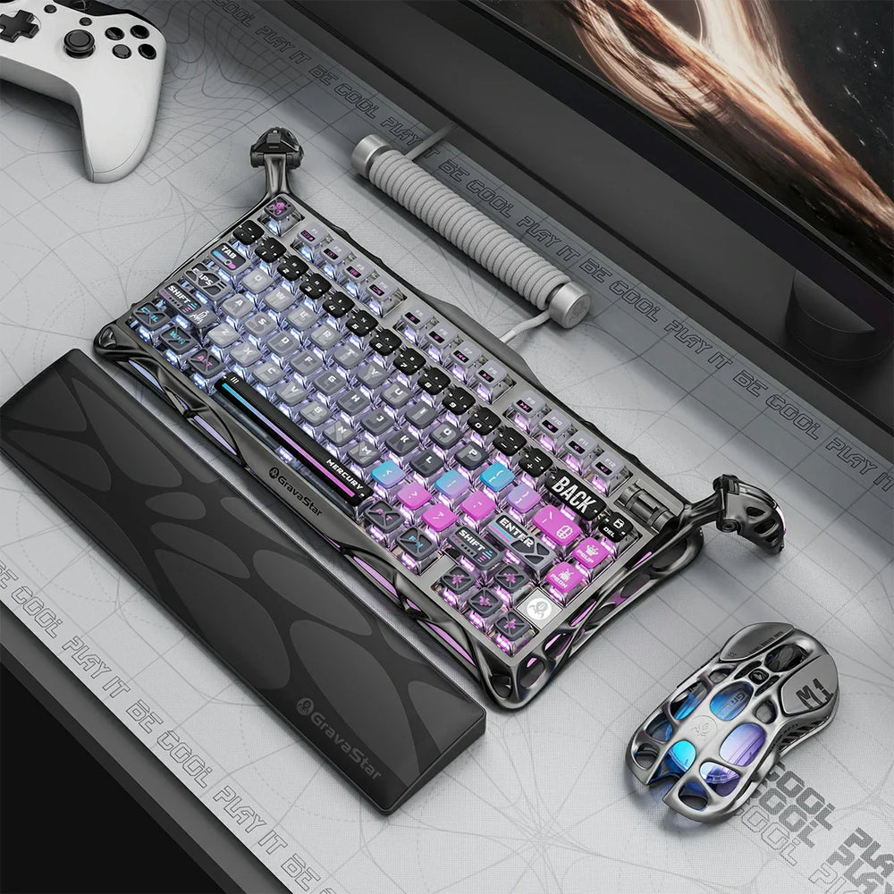 Gravastar Mercury K1 Pro Cyberpunk Keyboard