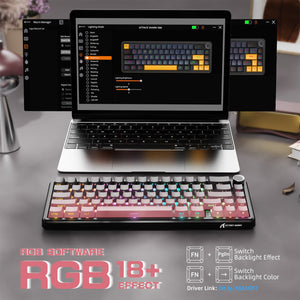ATTACK SHARK X66 Wireless Mechanical Keyboard with 8K Coiled Cable - Bear Hugs