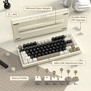 ATTACK SHARK X75 Full Aluminum Keyboard - Bear Hugs