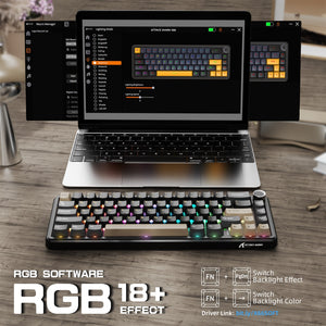 ATTACK SHARK X66 Wireless Mechanical Keyboard with 8K Coiled Cable - Bear Hugs