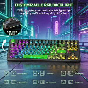 ATTACK SHARK X87 ULTRA Wireless Mechanical Keyboard With 8K Wireless Receiver - Bear Hugs