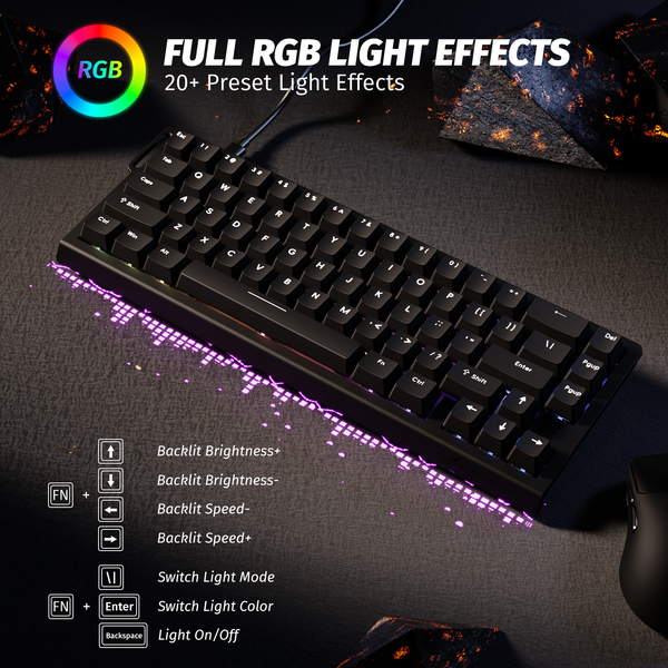 ATTACK SHARK X68 HE Rapid Trigger Keyboard Magnetic Switch - Bear Hugs