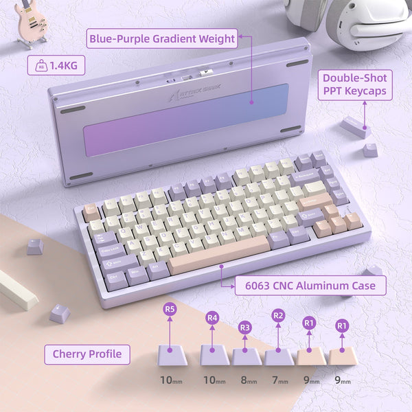ATTACK SHARK X75 Full Aluminum Keyboard - Bear Hugs