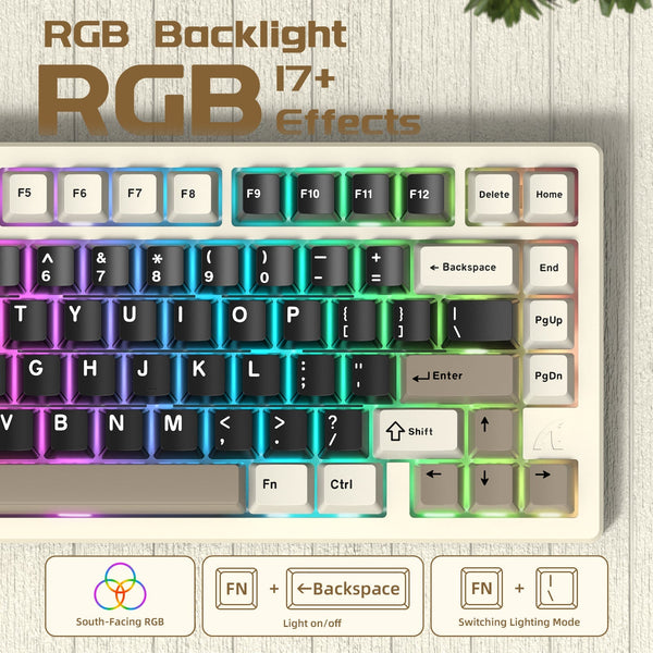 ATTACK SHARK X75 Full Aluminum Keyboard - Bear Hugs