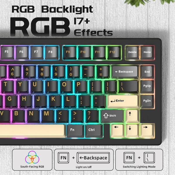 ATTACK SHARK X75 Full Aluminum Keyboard - Bear Hugs