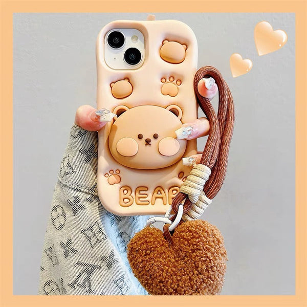 Kawaii Bear Phone Case for iPhone 11/11pro max/12/12pro max/13/13pro/13pro max/14/14pro/14pro max/15/15pro/15pro max PN6942 - Bear Hugs