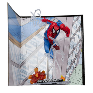 McFarlane Toys - Marvel Spider-Man 1:10th Scale Collectible with Scene (The Amazing Spider-Man #302) - Bear Hugs