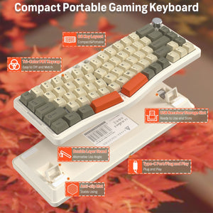 ATTACK SHARK x AJAZZ AKS068 PRO Alice Wireless Mechanical Keyboard - Bear Hugs