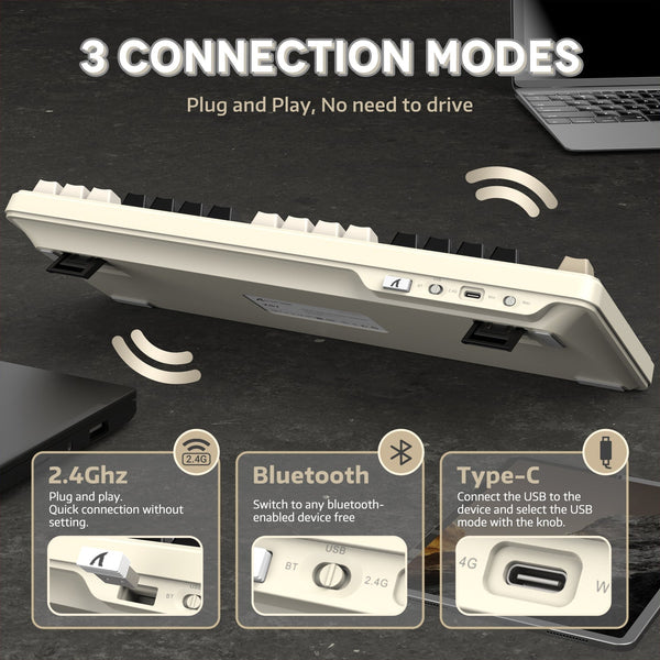 ATTACK SHARK X87 Tri-Mode Gasket Mechanical Keyboard