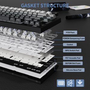 ATTACK SHARK X820Ultra Tri-mode Gasket Mechanical Keyboard - Bear Hugs