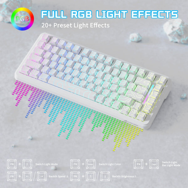 ATTACK SHARK X82PRO HE Wireless Rapid Trigger Gaming Keyboard Magnetic Switch - Bear Hugs