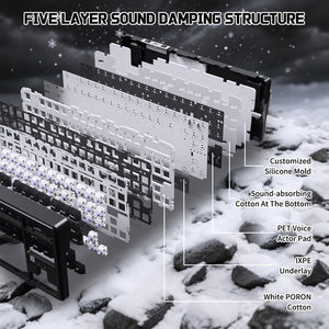 ATTACK SHARK X87 ULTRA Wireless Mechanical Keyboard With 8K Wireless Receiver - Bear Hugs