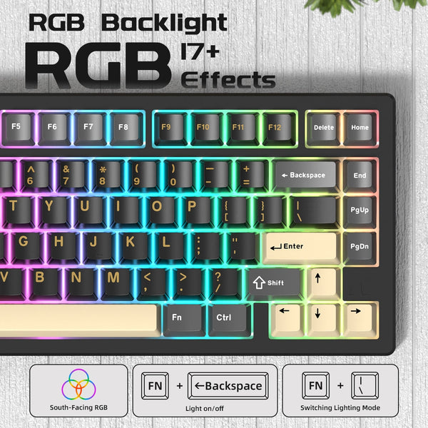ATTACK SHARK X75 Full Aluminum Keyboard - Bear Hugs