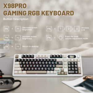 ATTACK SHARK X98PRO Wireless Gaming Keyboard - Bear Hugs