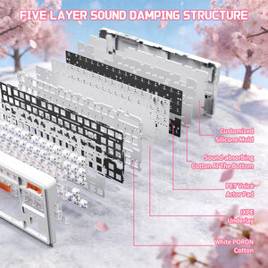ATTACK SHARK X87 ULTRA Wireless Mechanical Keyboard With 8K Wireless Receiver - Bear Hugs