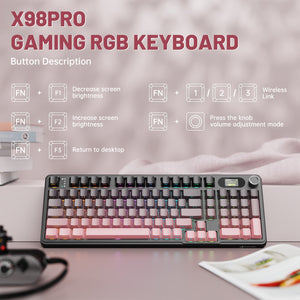 ATTACK SHARK X98PRO Wireless Gaming Keyboard - Bear Hugs