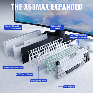 ATTACK SHARK X68 MAX HE Magnetic Aluminum Keyboard