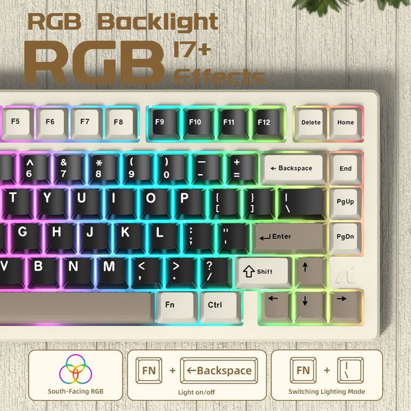 ATTACK SHARK X75 Full Aluminum Keyboard - Bear Hugs