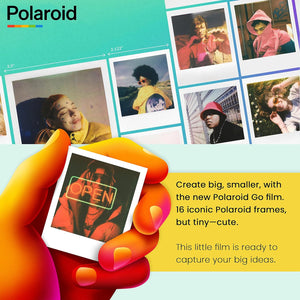 Polaroid Go Generation 2 Instant Film Mini Camera (Black) Bundled with Polaroid GO Color Film Double Pack, Hard Carrying Case, Lens Cleaning Cloth - Bear Hugs