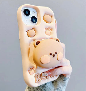 Kawaii Bear Phone Case for iPhone 11/11pro max/12/12pro max/13/13pro/13pro max/14/14pro/14pro max/15/15pro/15pro max PN6942 - Bear Hugs