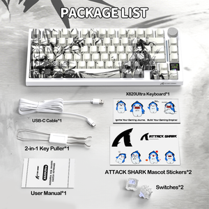 ATTACK SHARK X820Ultra Tri-mode Gasket Mechanical Keyboard - Bear Hugs