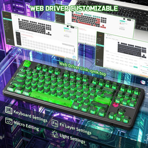 ATTACK SHARK X87 ULTRA Wireless Mechanical Keyboard With 8K Wireless Receiver - Bear Hugs