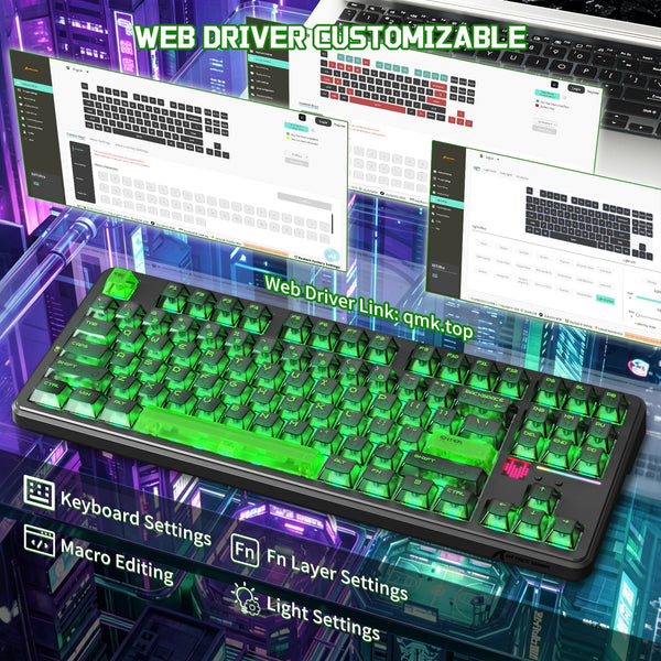 ATTACK SHARK X87 ULTRA Wireless Mechanical Keyboard With 8K Wireless Receiver - Bear Hugs